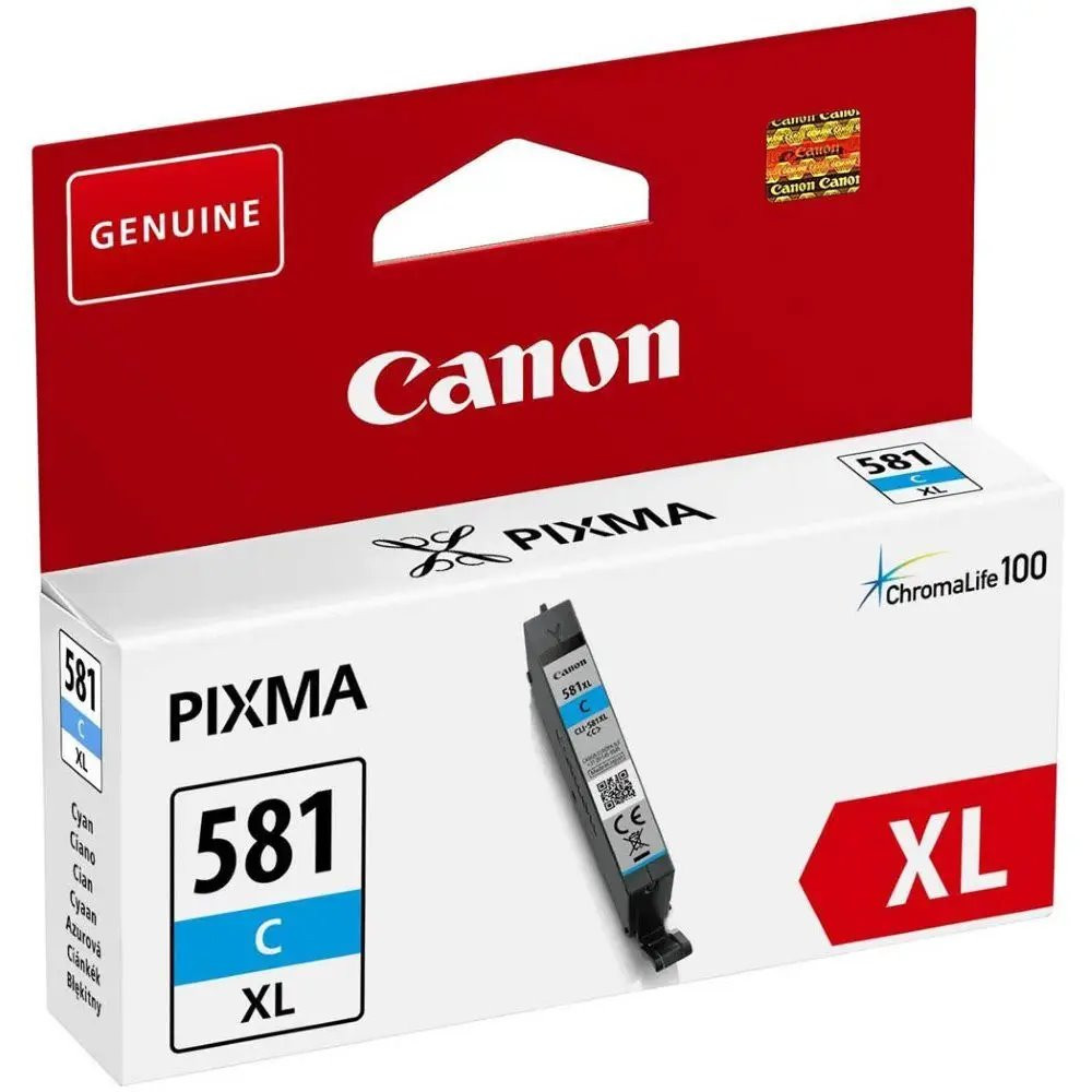 Atrament Canon CLI-581XL C (cyan), azurový