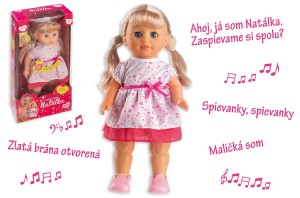 Bábika Natálka chodiaca a spievajúca 42cm.