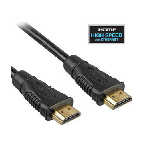 Kábel propojovací HDMI 1.4 s Ethernetem HDMI (M) - HDMI (M),  zlacené konektory, 2m