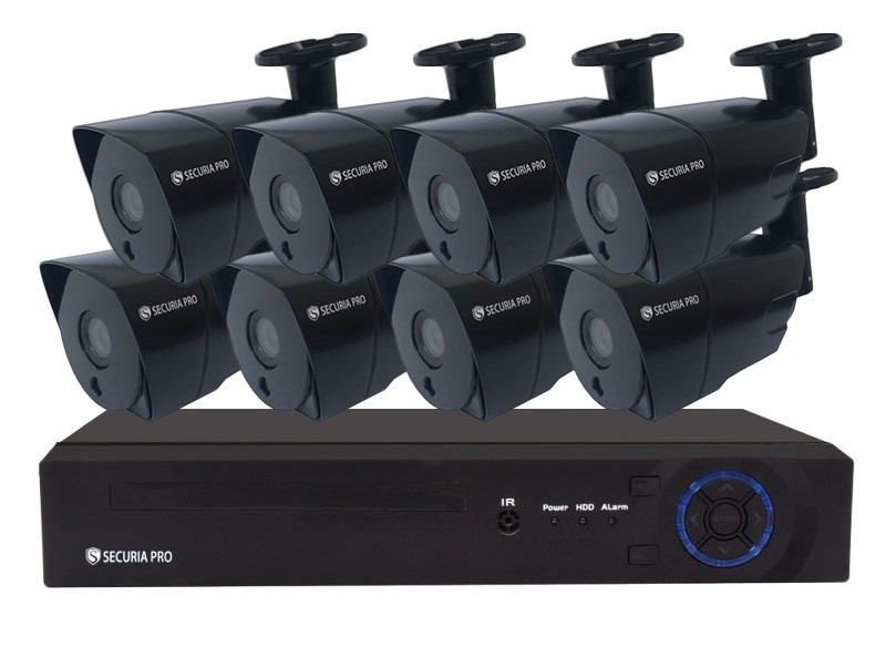 Kamerový set Securia Pro NVR8CHV3-B IP, 3Mpx, 8 kamery, PoE NVR, čierna