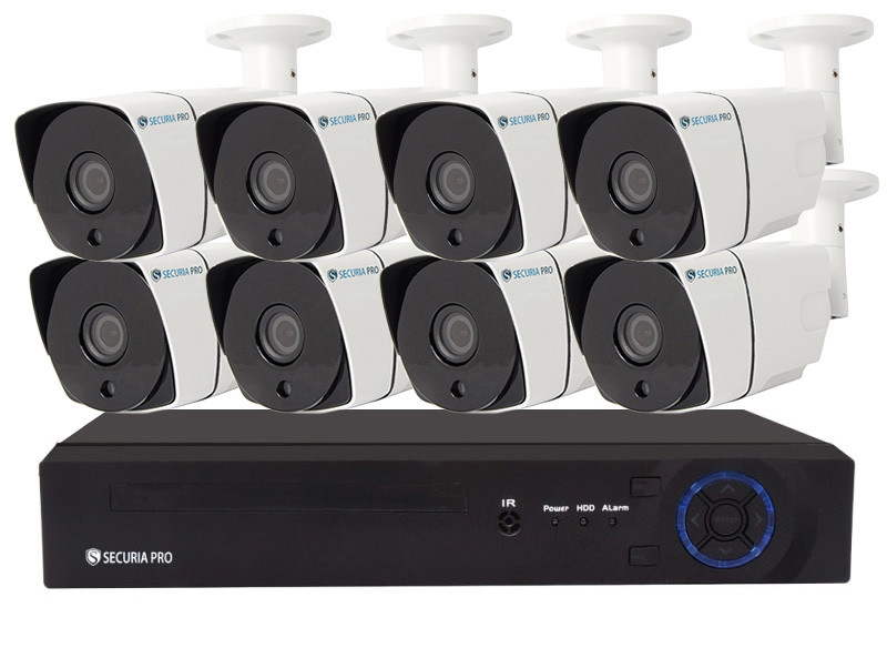 Kamerový set Securia Pro NVR8CHV3-W IP, 3Mpx, 8 kamery, PoE NVR, biela