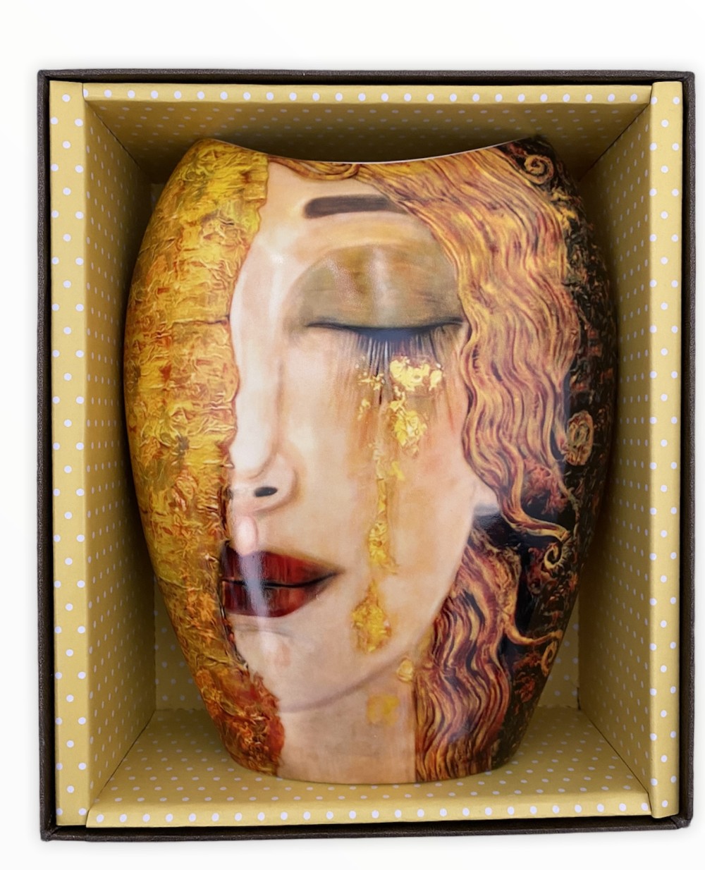 Váza 20cm Klimt TVÁR v ozdobnej krabici