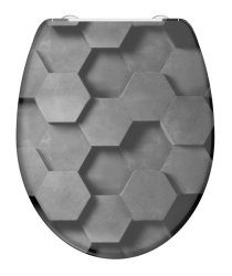 Schtte GREY HEXAGONS| Duroplast,  Duroplast, Soft Close