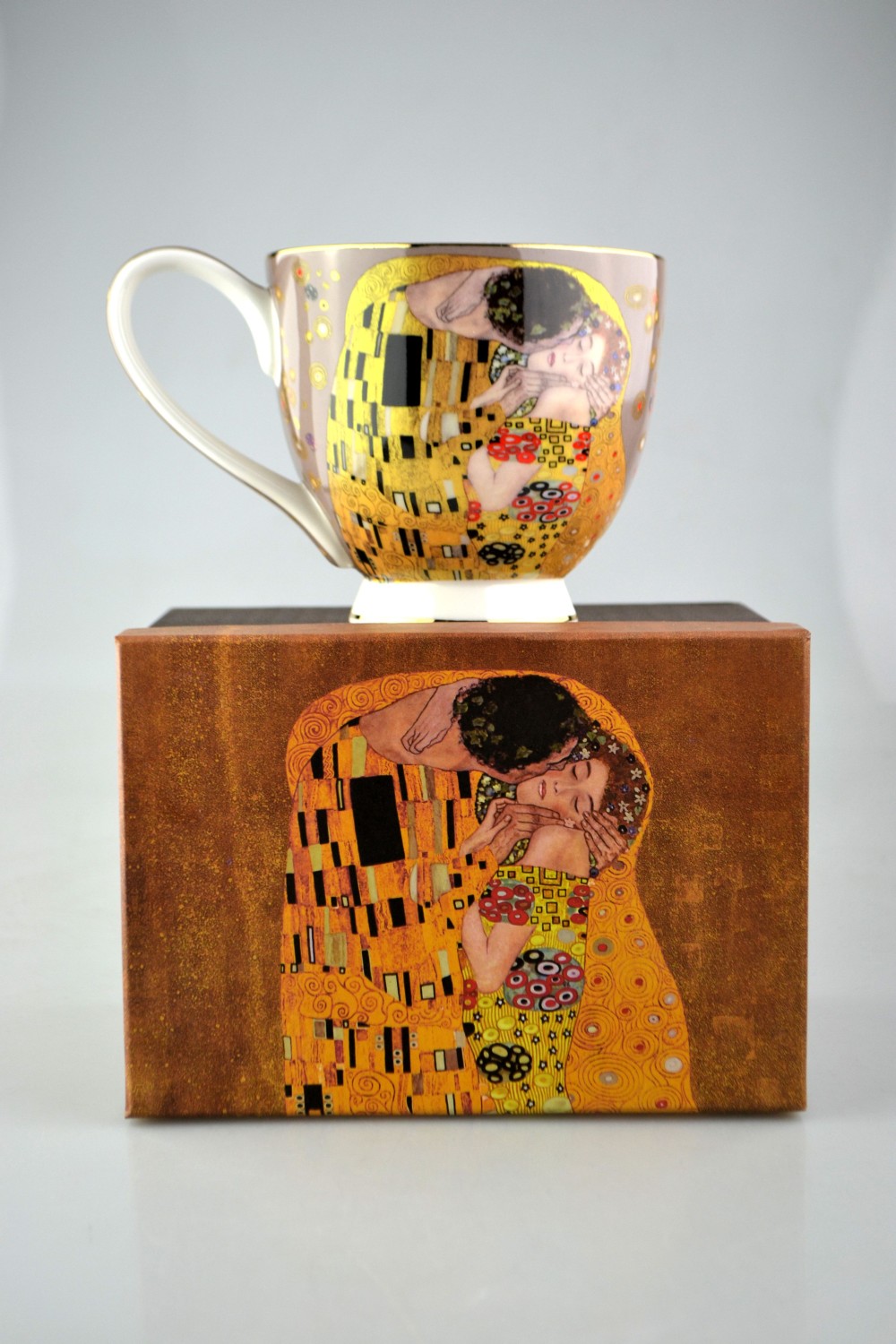 Hrnek Jumbo - Klimt Kiss Gray