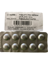 MASTERsil tablety do testeru pH  10 ks Phenol Red
