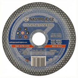 N�STROJE CZ � rezn� kot�� na oce� a nerez 125 � 1 � 22,23