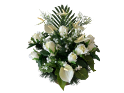 Nhrobn ikebana biela antria a rua v miske