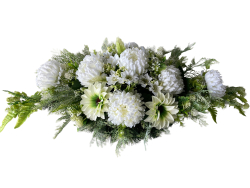 Nhrobn ikebana biela chryzantma a dlia v lodike