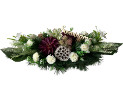 Nhrobn ikebana dlia fialov a biele miniklineky