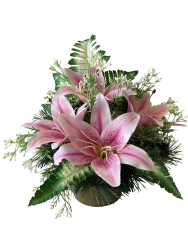 Nhrobn ikebana alia cyklmenov v zaaenej miske
