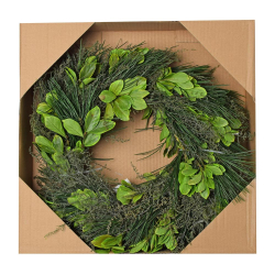 Veniec z einy a eukalyptu  zelen, 40 cm, preparovan