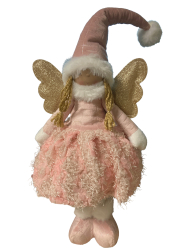 Vianon anjel dieva LED 50 cm  svietiaca vianon dekorcia, sveteln anjel