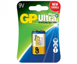 Batria GP Ultra Plus Alkaline 6LF22, 9V v blistri  1ks