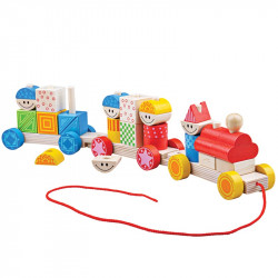 Hraka Bigjigs Toys Baby Dreven vlik s nasadzovanm