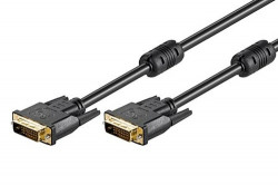 Kbel DVI-D(M) - DVI-D(M), dual link, s ferity, 10m, zlacen konektory