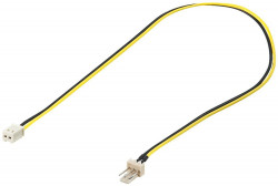 Kábel napájecí pro ventilátor z 2 pinového FAN na 3 pinový FAN konektor pro zastrčení do ventilátoru
