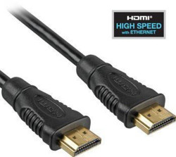 Kbel propojovac HDMI 1.4 s Ethernetem HDMI (M) - HDMI (M),  zlacen konektory, 0,5m