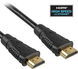 Kábel propojovací HDMI 1.4 s Ethernetem HDMI (M) - HDMI (M),  zlacené konektory, 15m