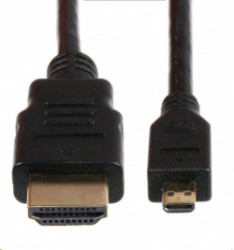 Kbel Raspberry prepojovac Micro HDMI (M) na HDMI (M), ierny, 1,8m