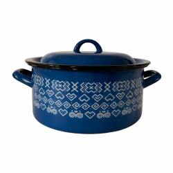 Kastr�l smaltovan� s pokrievkou 22 cm / 4 l �i�many