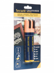 Kriedový popisovač Securit SMA510 šířka hrotu 2-6mm, Orange, 2ks, blistr