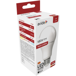 LED iarovka AVIDE Globe A60 13W E27 3000K 1521 lumen