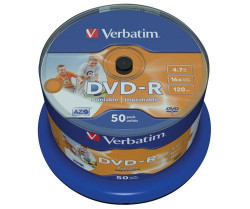 Médium Verbatim DVD-R 4,7GB 16x Printable 50-cake