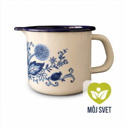 Metalac hrn�ek smaltovan� 0,8 l s v�levkou biely Cibul�k