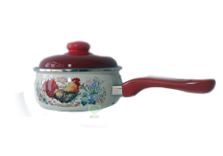Metalac smaltovan Randlk s pokrievkou s rkou 16 cm - 1,65 L, KOHT
