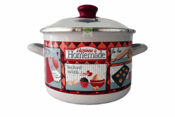Metalac smaltovan� hrniec s pokrievkou 24 cm / 6,75 l HAPPINESS