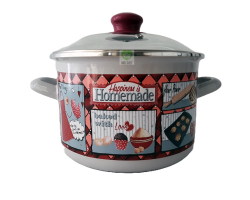 Metalac smaltovan hrniec s pokrievkou 24 cm / 4,75 l HAPPINESS