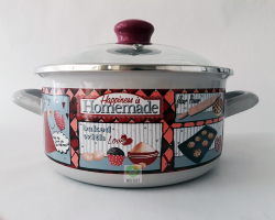 Metalac smaltovan kastrl s pokrievkou 20 cm / 2,75 l HAPPINESS
