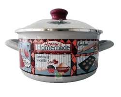 Metalac smaltovan kastrl s pokrievkou 20 cm / 2,75 l HAPPINESS