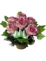 Nhrobn ikebana so 6 ruovmi ruami, zelenou maou