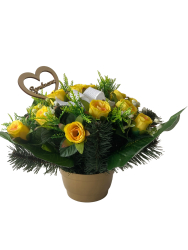 Nhrobn ikebana lt rue, biela maa, srdce a listy