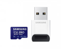 Pamov karta Samsung micro SDXC PRO Plus 128GB + USB adaptr