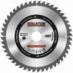 Pílový kotúč Kreator KRT020421 na dřevo 210mm, 48T