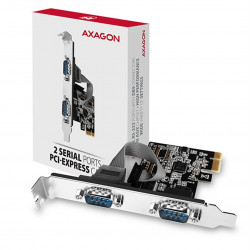 Radič AXAGON PCEA-S2N PCIe - 2x sériový port (RS232) 250 kbps, vč. LP