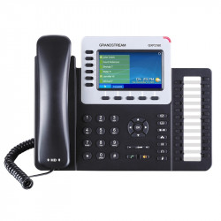Telefón Grandstream GXP-2160 VoIP telefon - 6x SIP účet, HD audio, 2x LAN 10/100/1000 port, PoE, konference, BT