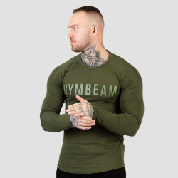 Triko s dlhm rukvom FIT Military Green - GymBeam