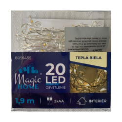 Vianon reaz gulky 1,9 m tepl biela 20 LED