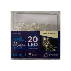 Vianon reaz hviezdiky 1,9 m tepl biela 20 LED