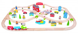 Vlkodrha Bigjigs Rail dreven, mesto a dedina 101 dielov