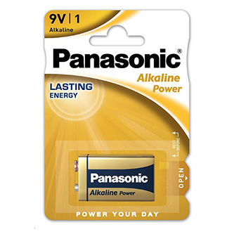 Panasonic 9V Alkaline Power  Batéria 9V 6LF22  MN1604