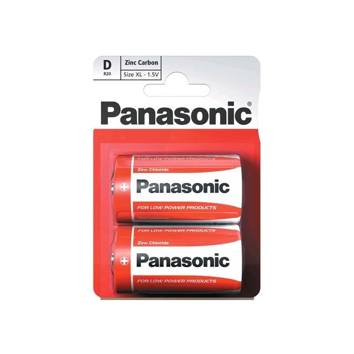 Panasonic R20 2ks 1.5V Zinc Carbon