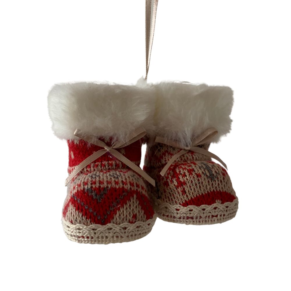 Vianočná dekorácia papučky na zavesenie